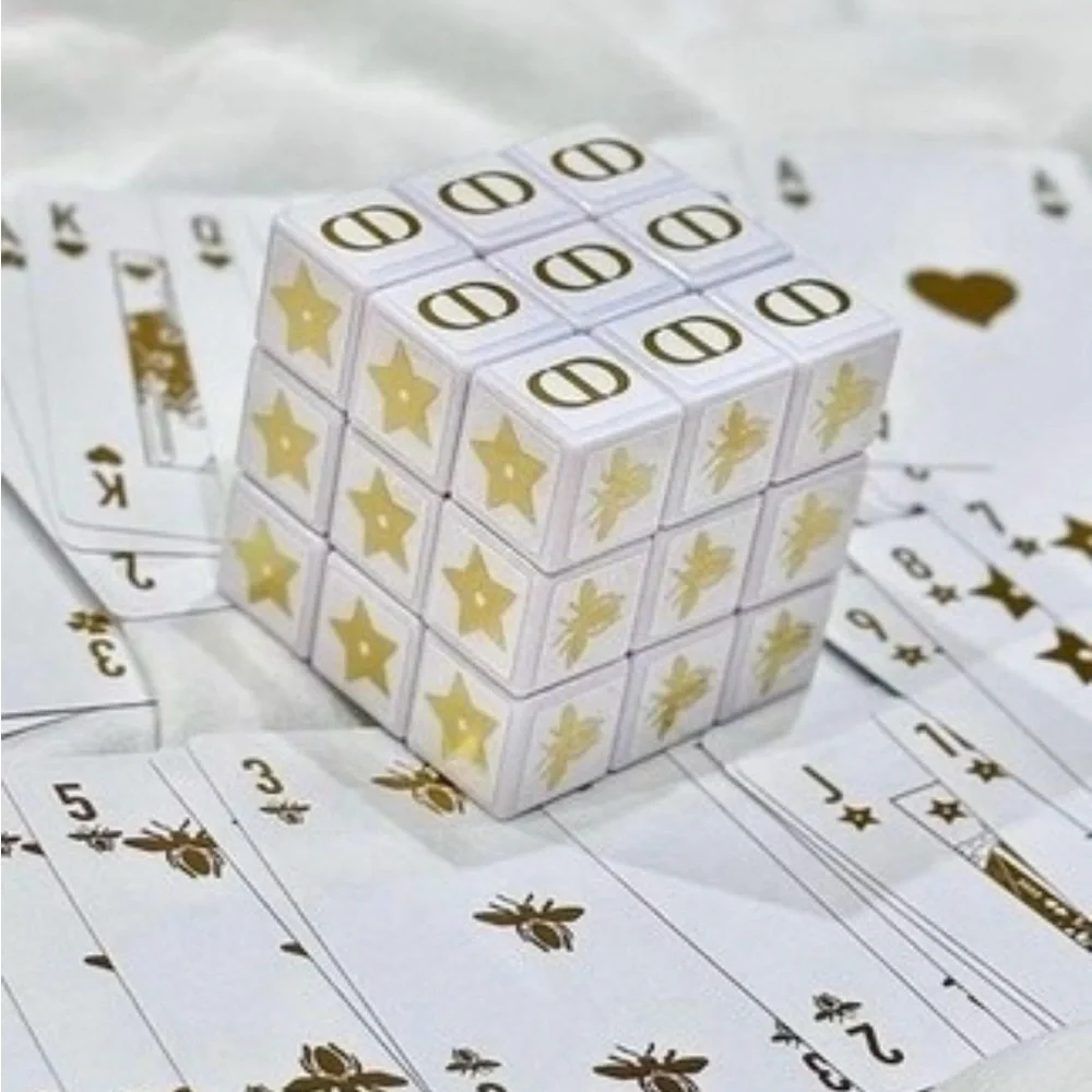 Dior White Rubik’s Cube Puzzle with Gold Emblems - Picture 2 of 2
